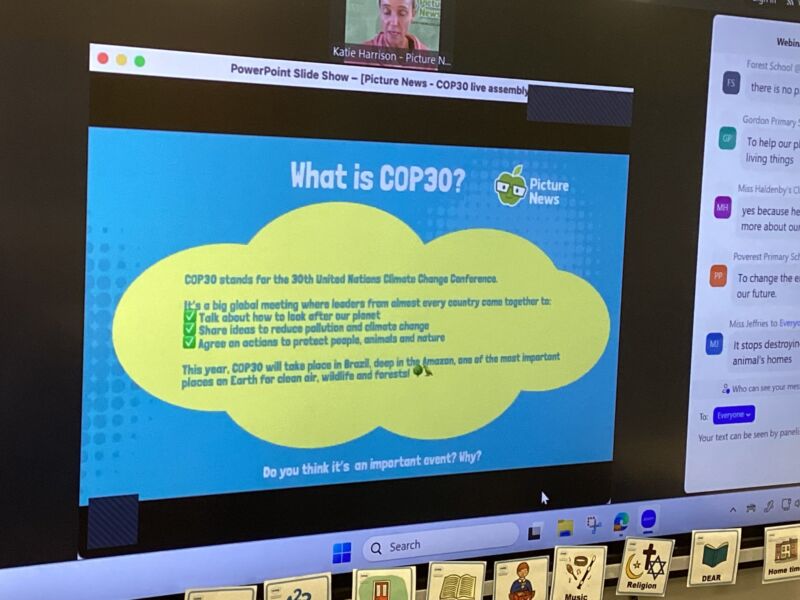 Image for the Tweet beginning: Year 1/2 joined the COP30