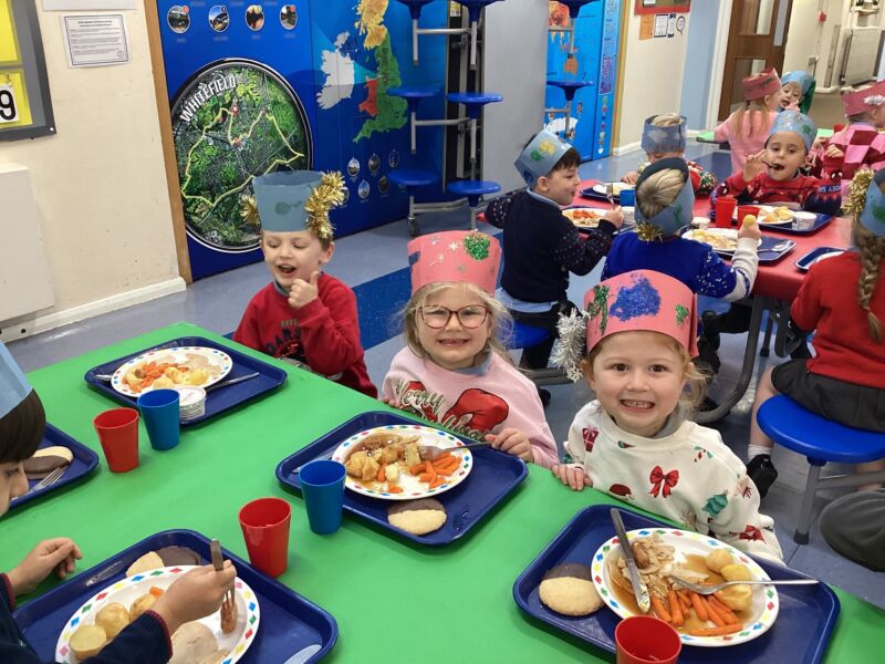 Image for the Tweet beginning: Reception enjoying their Christmas jumper